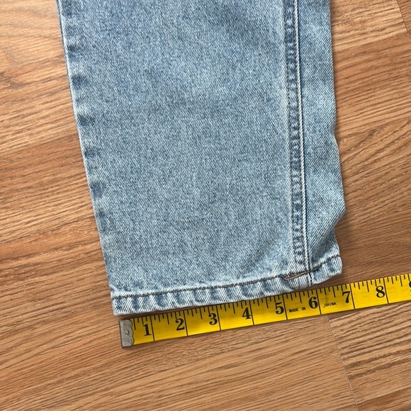 Elastic Waist Mom Jeans High Rise Denim Pants Light Wash - Picture 4 of 10